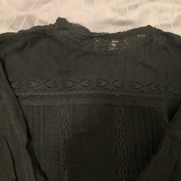 Lace detailed black peplum blouse - Zara - Picture 2 of 5